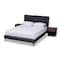 Baxton Studio Maren Dark Grey Queen Size Platform Bed with Two Nightstands 157-9694 - alternate 10